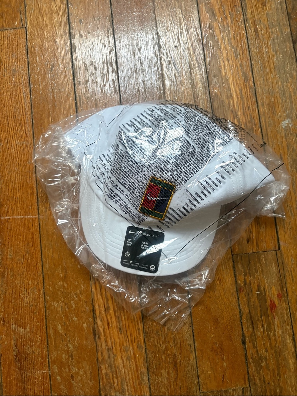 Nike White Cap with Multicolor Embroidered Patch